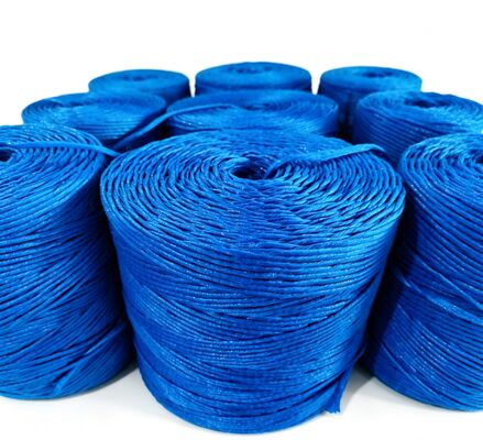 Corda in polipropilene a nastro diviso, spago per balle di polipropilene per imballaggi e balle quadrate di fieno